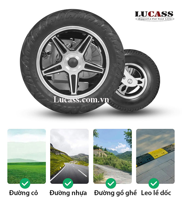 địa hình di chuyển Xe Lăn Điện Thông Minh NKL-04